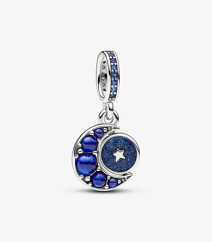 Sparkling Moon Spinning Dangle Charm